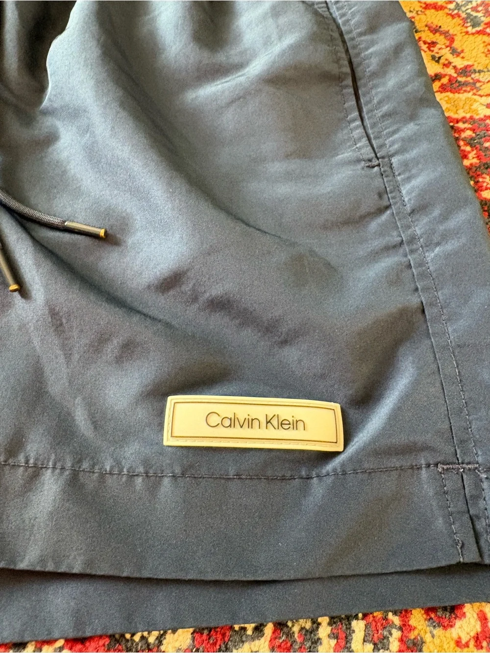 Calvin Klein Men's Dark Navy Swim Shorts with Drawstring